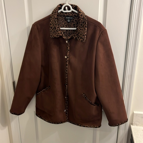 August Max brown Cheetah print Jacket vintage Womens Size 3 in the brand - Picture 5 of 9